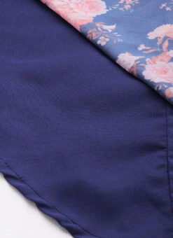 Blue Georgette Digital Printed Dress Party Wear -Deals Chic Lehenga Store Blue Georgette Digital Printed Dress DRBS02302298 rrc4