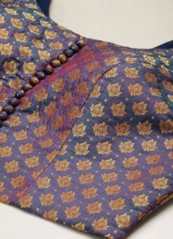 Blue Jacquard Blouse Festive Wear -Deals Chic Lehenga Store Blue Jacquard Blouse BLBS02305286 rrc1