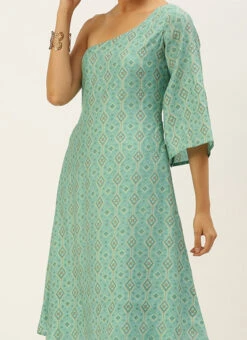 Blue Modal Satin Dress After Six Wear