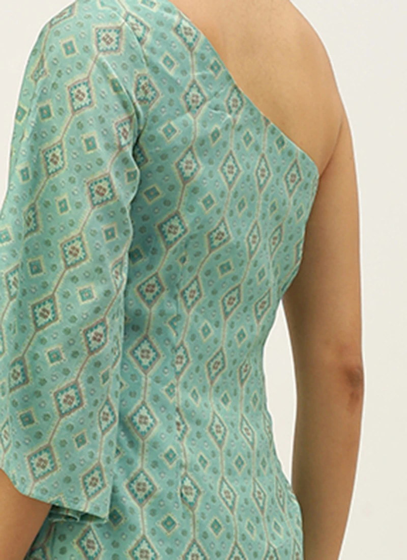 Blue Modal Satin Dress After Six Wear 6 Blue Modal Satin Dress After Six Wear - Image 6