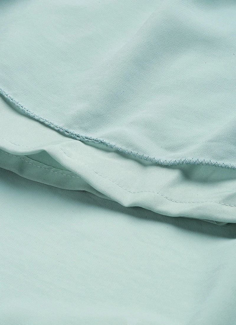 Blue Modal Satin N Geogette Flare Dress Festive Wear 8 Blue Modal Satin N Geogette Flare Dress Festive Wear - Image 8