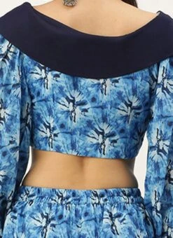 Bottom From Blue Muslin Co Ords Set After Six Wear -Deals Chic Lehenga Store Blue Muslin Co ords Set IWBS02209633 rrc2