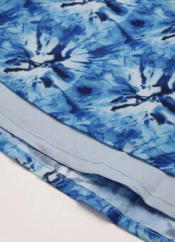 Blue Muslin Printed Mini Dress Party Wear 15 Blue Muslin Printed Mini Dress Party Wear -Deals Chic Lehenga Store Blue Muslin Printed Mini Dress DRBS02208444 rrc4