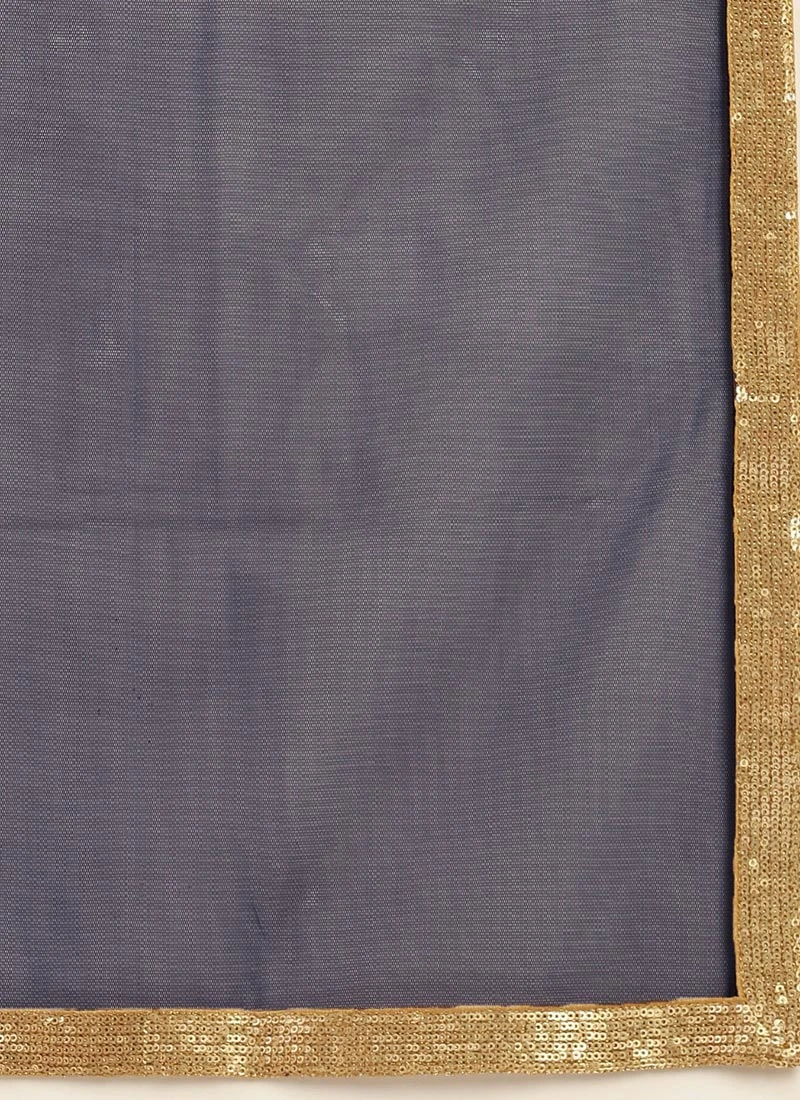 Blue N Grey Sequence Embroidered Lehenga Set Festive Wear 7 Blue N Grey Sequence Embroidered Lehenga Set Festive Wear - Image 7