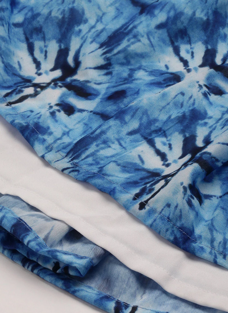 Blue N White Digital Printed Dress Festive Wear 7 Blue N White Digital Printed Dress Festive Wear - Image 7