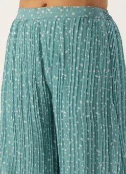 Bottom From Blue N White Printed Pleated Georgette Co-ords After Six Wear -Deals Chic Lehenga Store Blue N White Printed Pleated Georgette Co ords IWBS02211100 rrc3