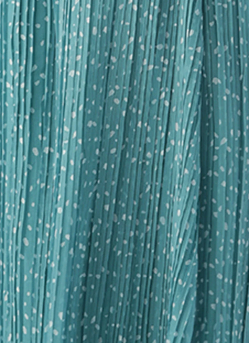 Blue N White Printed Pleated Georgette Jumpsuit Festive Wear After Six Wear 8 Blue N White Printed Pleated Georgette Jumpsuit Festive Wear After Six Wear - Image 8