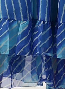 Blue Organza Printed Dress Party Wear 15 Blue Organza Printed Dress Party Wear -Deals Chic Lehenga Store Blue Organza Printed Dress DRBS02205967 rrc4