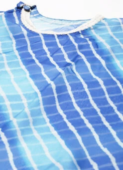 Blue Organza Printed Kaftan Dress Festive Wear 12 Blue Organza Printed Kaftan Dress Festive Wear -Deals Chic Lehenga Store Blue Organza Printed Kaftan Dress DRBS02204783 rrc1