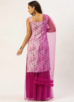 Bottom From Blue Printed Palazzo Suit After Six Wear 11 Bottom From Blue Printed Palazzo Suit After Six Wear -Deals Chic Lehenga Store Blue Printed Palazzo Suit SLBS02303895 b