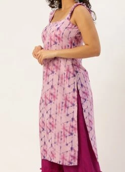 Dupatta From Blue Printed Palazzo Suit After Six Wear