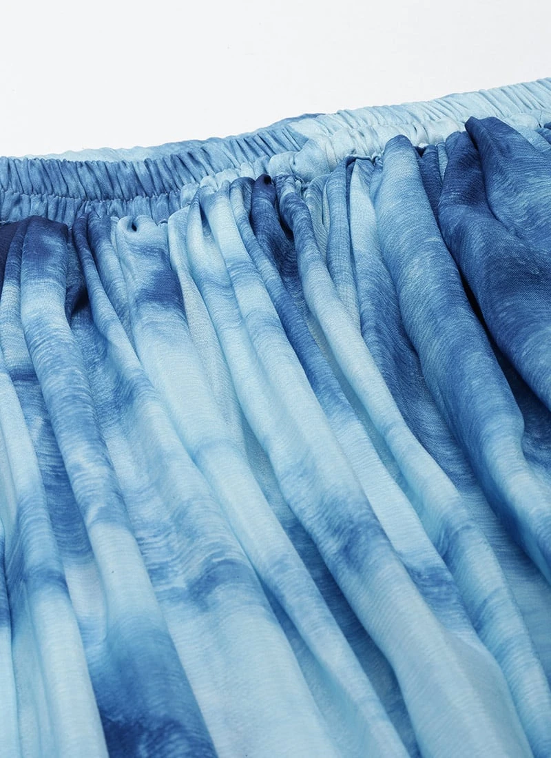 Skirt From Blue Tie N Dye Chinon Skirt Set After Six Wear 7 Skirt From Blue Tie N Dye Chinon Skirt Set After Six Wear - Image 7