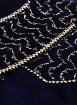 Dupatta From Blue Velvet Embroidered Straight Pant Suit After Six Wear 12 Dupatta From Blue Velvet Embroidered Straight Pant Suit After Six Wear -Deals Chic Lehenga Store Blue Velvet Embroidered Straight Pant Suit SLBS02211067 rrc1 2