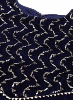 Dupatta From Blue Velvet Embroidered Straight Pant Suit After Six Wear 15 Dupatta From Blue Velvet Embroidered Straight Pant Suit After Six Wear -Deals Chic Lehenga Store Blue Velvet Embroidered Straight Pant Suit SLBS02211067 rrc4 2