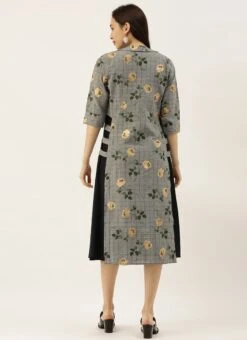 Boat Neck Black Rayon Printed Top N Jacket Set After Six Wear -Deals Chic Lehenga Store Boat Neck Black Rayon Printed Top N Jacket Set IWBS02012522 b