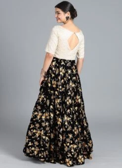 Ethnovog Black Anarkali Gown Wedding Wear 7 Ethnovog Black Anarkali Gown Wedding Wear -Deals Chic Lehenga Store Bollywood Vogue Customised Black Anarkali Gown IWBS01902601 b