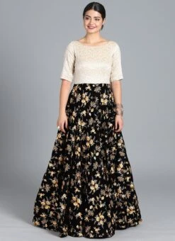 Ethnovog Black Anarkali Gown Wedding Wear 6 Ethnovog Black Anarkali Gown Wedding Wear -Deals Chic Lehenga Store Bollywood Vogue Customised Black Anarkali Gown IWBS01902601 u