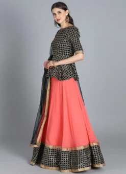 Ethnovog Black Lehenga Set Party Wear