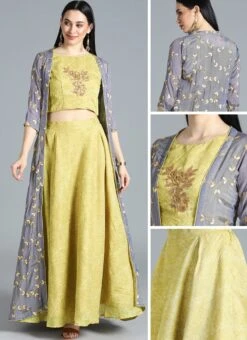 Ethnovog Crop Top N Skirt Party Wear -Deals Chic Lehenga Store Bollywood Vogue Customised Crop Top N Skirt IWBV01904098 gl