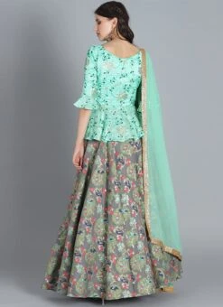 Ethnovog Peplum Lehenga Set Festive Wear -Deals Chic Lehenga Store Bollywood Vogue Customised Peplum Lehenga set GHBV01903898 b