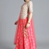 Ethnovog Pink N Cream Lehenga Party Wear