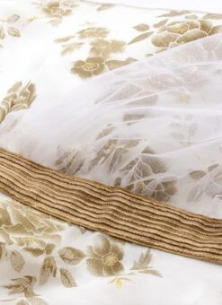 Ethnovog White One Shoulder Gown Party Wear -Deals Chic Lehenga Store Bollywood Vogue Customised White One Shoulder Gown IWBV01903799 rrc1