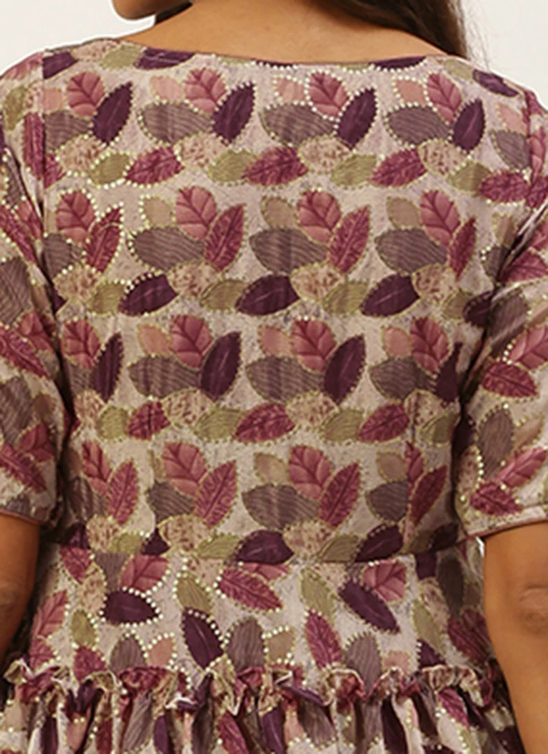 Brown Dhoti Jumpsuit With Embroidered Jacket Festive Wear Party Wear 6 Brown Dhoti Jumpsuit With Embroidered Jacket Festive Wear Party Wear - Image 6