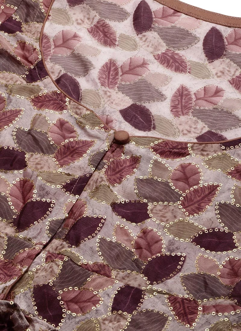 Brown Dhoti Jumpsuit With Embroidered Jacket Festive Wear Party Wear 7 Brown Dhoti Jumpsuit With Embroidered Jacket Festive Wear Party Wear - Image 7