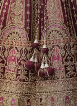 Burgundy Organza Silk Hand Work Umbrella Lehenga Choli With Dupatta Wedding Wear -Deals Chic Lehenga Store Burgundy Organza Silk Hand Work Umbrella Lehenga Choli With Dupatta GHCBF5738 rrc3