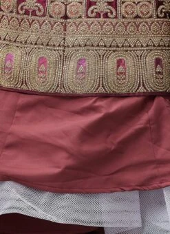 Burgundy Organza Silk Hand Work Umbrella Lehenga Choli With Dupatta Wedding Wear -Deals Chic Lehenga Store Burgundy Organza Silk Hand Work Umbrella Lehenga Choli With Dupatta GHCBF5738 rrc4