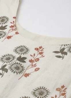 Cream Cotton Silk N Peach Brocade Gown Festive Wear -Deals Chic Lehenga Store Cream Cotton Silk N Peach Brocade Gown IWBS02007269 rrc2