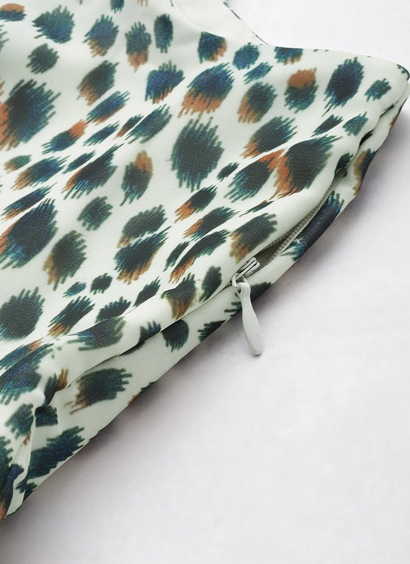 Cream Digital Printed Georgette Flared Dress Party Wear 7 Cream Digital Printed Georgette Flared Dress Party Wear - Image 7