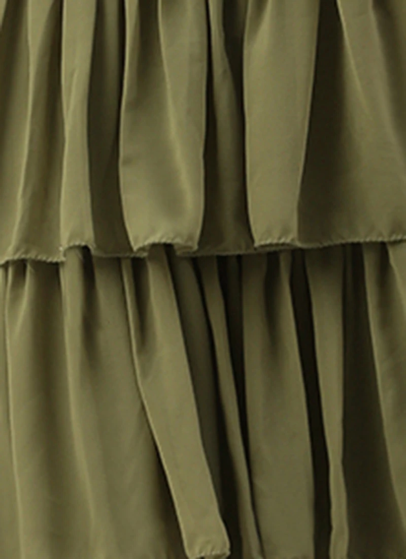 Cream Embroidered Layered Dress Party Wear 7 Cream Embroidered Layered Dress Party Wear - Image 7