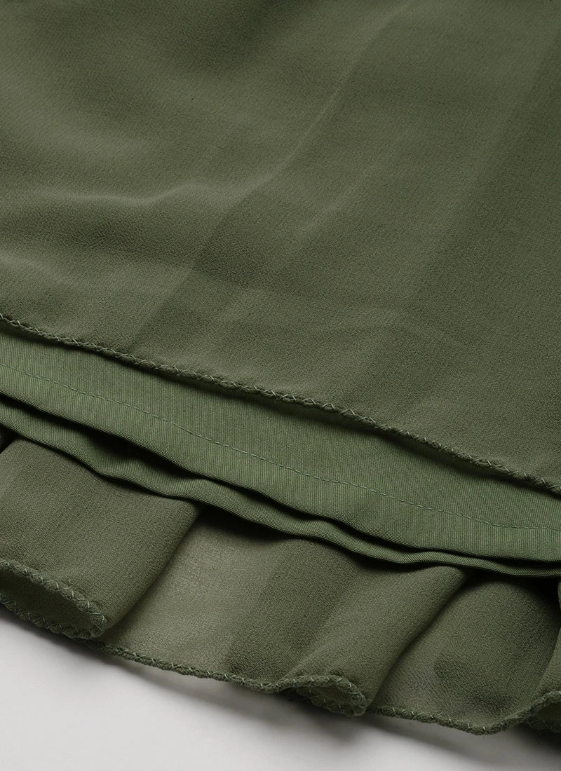 Cream Embroidered Layered Dress Party Wear 8 Cream Embroidered Layered Dress Party Wear - Image 8