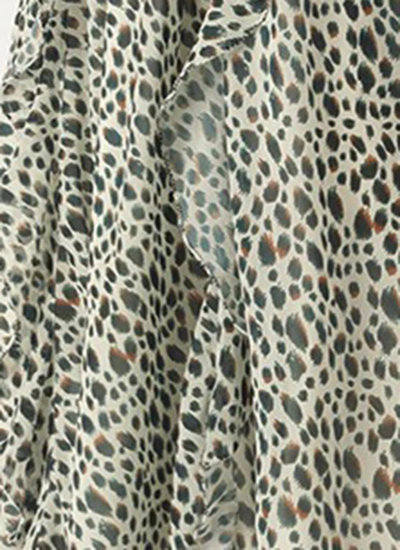 Cream Georgette Digital Printed Dress Party Wear 8 Cream Georgette Digital Printed Dress Party Wear - Image 8