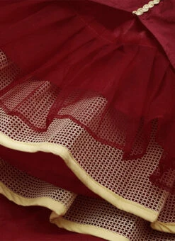 Cream Georgette Embroidered Maroon Kali Lehenga Festive Wear -Deals Chic Lehenga Store Cream Georgette Embroidered Maroon Kali Lehenga GHBS02211088 rrc4