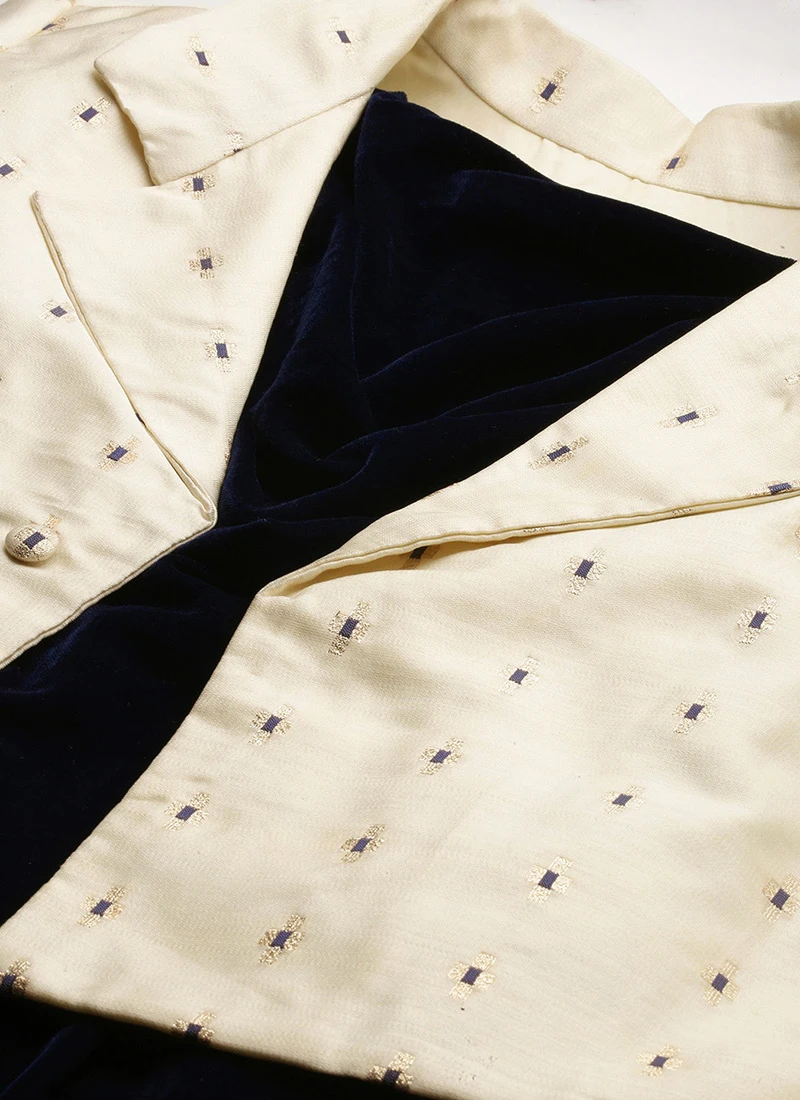 Cream Jacquard Jacket N Velvet Dress After Six Wear 6 Cream Jacquard Jacket N Velvet Dress After Six Wear - Image 6