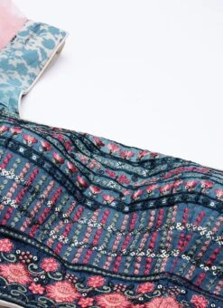 Skirt From Cream N Blue Printed Chinon Skirt Set After Six Wear -Deals Chic Lehenga Store Cream N Blue Printed Chinon Skirt Set IWBS02301022 rrc1