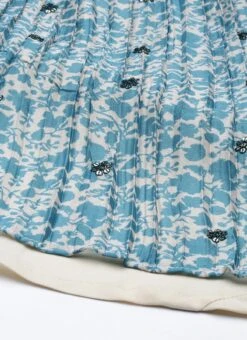 Skirt From Cream N Blue Printed Chinon Skirt Set After Six Wear -Deals Chic Lehenga Store Cream N Blue Printed Chinon Skirt Set IWBS02301022 rrc4