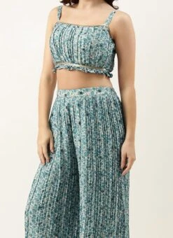 Dupatta From Cream And Blue Printed N Embroidered Set After Six Wear