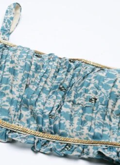 Bottom From Cream And Blue Printed N Embroidered Set After Six Wear 12 Bottom From Cream And Blue Printed N Embroidered Set After Six Wear -Deals Chic Lehenga Store Cream and Blue Printed N Embroidered Set IWBS02301010 rrc1