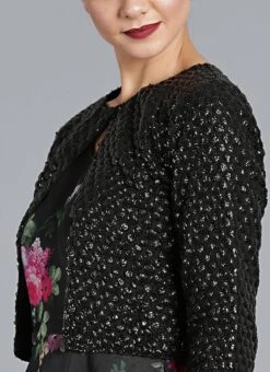 Black Digital Printed Gown With Jacket Party Wear -Deals Chic Lehenga Store Custom Made Black Digital Printed Gown with Jacket IWBS1809086 rrc1