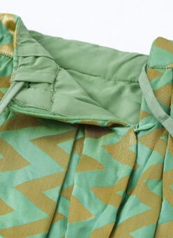 Gold N Green Box Pleated Lehenga Festive Wear -Deals Chic Lehenga Store Custom Made Gold N Green Box Pleated Lehenga GHBS01909799 rrc2