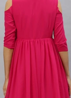 Pink Embroidred Boat Neck Gown Party Wear -Deals Chic Lehenga Store Custom Made Pink Embroidred Boat Neck Gown IWBV01906240 rpsc3