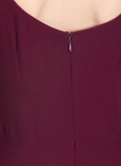 Embroidered Burgundy Georgette Gown Festive Wear -Deals Chic Lehenga Store Customised Embroidered Burgundy Georgette Gown IWBV01905473 rrc2