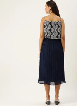 Dark Blue Embroidered Georgette Dress Festive Wear After Six Wear 11 Dark Blue Embroidered Georgette Dress Festive Wear After Six Wear -Deals Chic Lehenga Store Dark Blue Embroidered Georgette Dress DRBS02210917 b