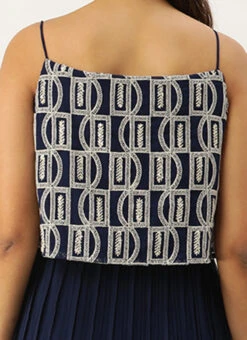 Dark Blue Embroidered Georgette Dress Festive Wear After Six Wear 13 Dark Blue Embroidered Georgette Dress Festive Wear After Six Wear -Deals Chic Lehenga Store Dark Blue Embroidered Georgette Dress DRBS02210917 rrc2