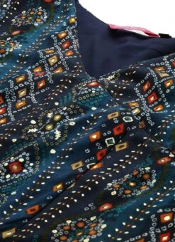 Dark Blue Printed Angarkha Gown Festive Wear 12 Dark Blue Printed Angarkha Gown Festive Wear -Deals Chic Lehenga Store Dark Blue Printed Angarkha Gown IWBS02110833 rrc1