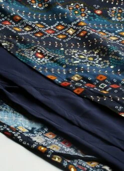 Dark Blue Printed Angarkha Gown Festive Wear 15 Dark Blue Printed Angarkha Gown Festive Wear -Deals Chic Lehenga Store Dark Blue Printed Angarkha Gown IWBS02110833 rrc4