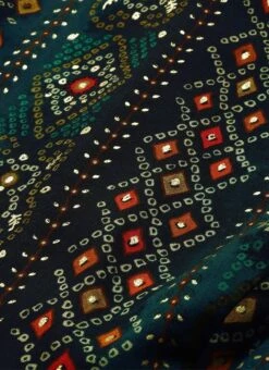 Dark Blue Printed Handkerchief Style Dress Festive Wear -Deals Chic Lehenga Store Dark Blue Printed Handkerchief Style Dress DRBS02110944 rrc2